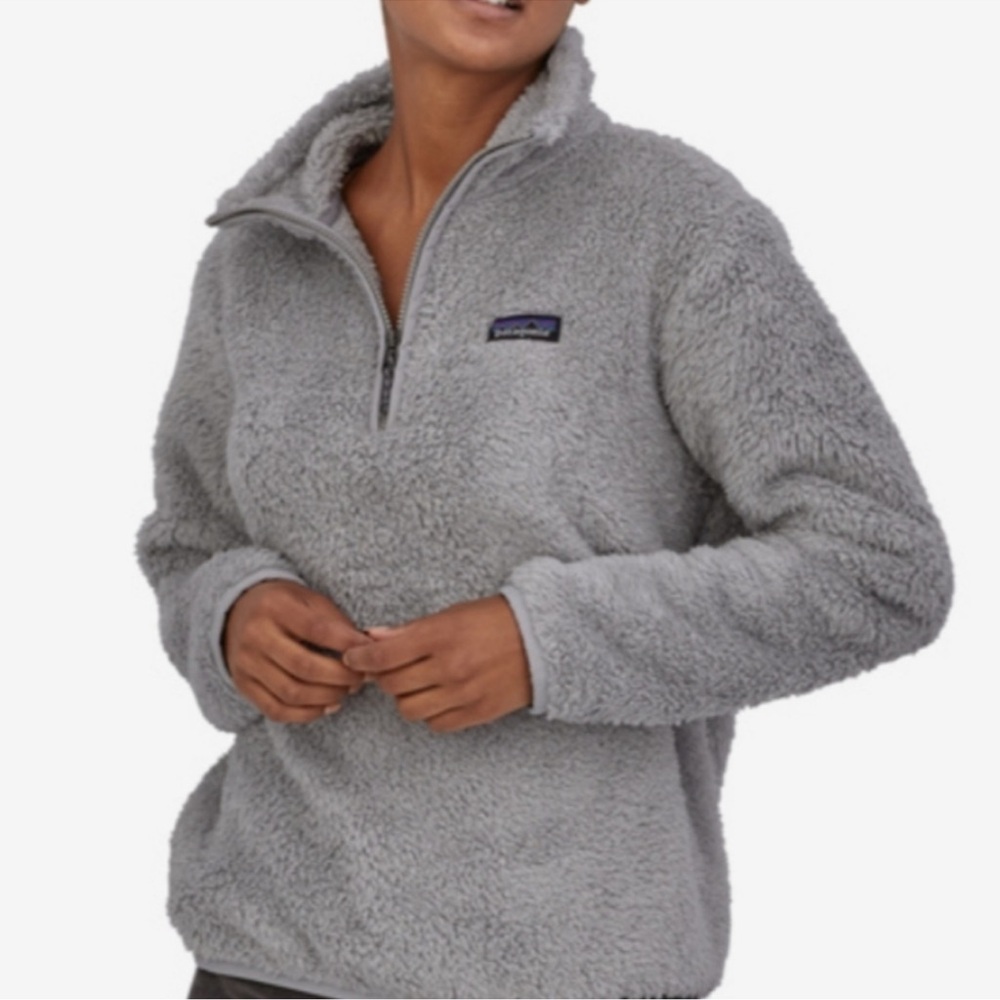 Patagonia Jacket Womens XS Gray Los Gatos Fuzzy 1/4 Quarter Zip Pullover - Picture 1 of 14